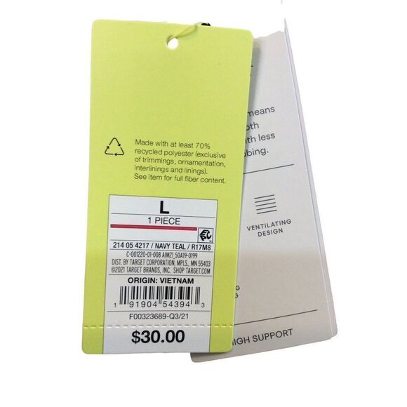 ALL in Motion Women Back Closure Racer back  XLarge(Women’s) Emerald Green Polye - Picture 4 of 6